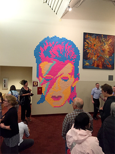 David Bowie Post-It Mural at the Colorado Symphony